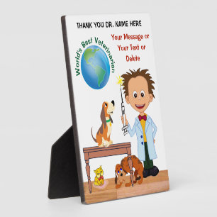 Thank You Gift for Veterinarian, Him, PERSONALIZED Plaque