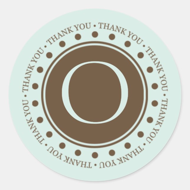 Thank You Gift Monogrammed Labels Gift Seals (Front)