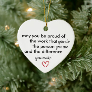 Thank You Gift, Personalized Be Proud of You, Ceramic Tree Decoration