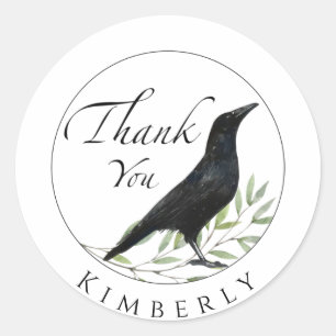 Thank You Gift Stickers Crow Bird Sticker