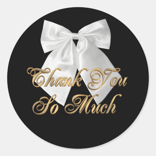 Thank you gift stickers for wedding favours (Front)
