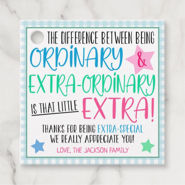 Thank You Gift Tag (Front)