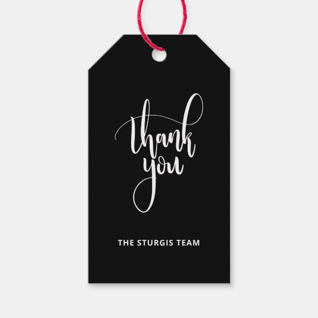 Thank You Gift Tag Customised With Your Name (Front)