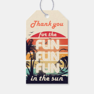 Thank you gift tag for One in the Sun party