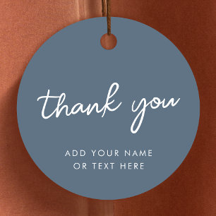 Thank you Gift Tags   Minimal Blue Grey