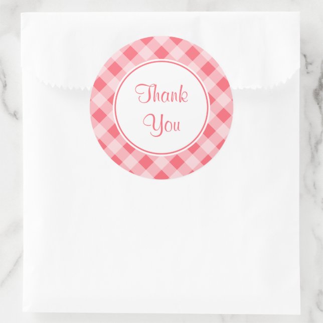Thank You Gingham Kitchen Stickers (Bag)