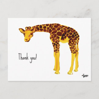 Thank You Giraffe Card