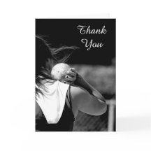 Thank You Girl Shotput greeting card