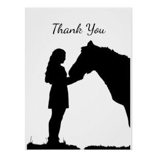 Thank You Girl with Horse  Poster