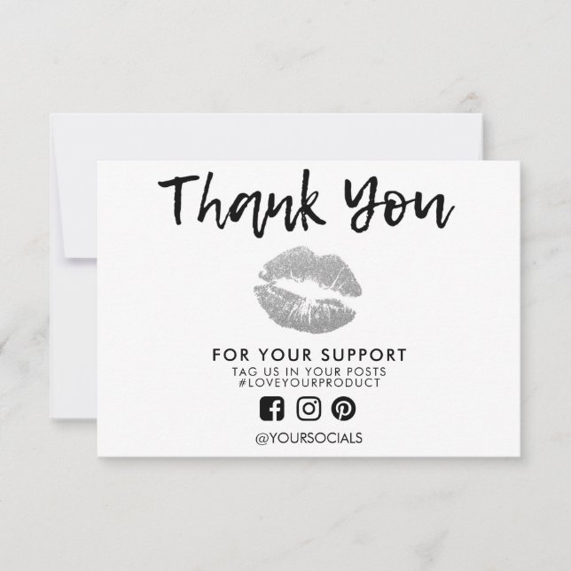 Thank You Glitter Lips Media Insert (Front)