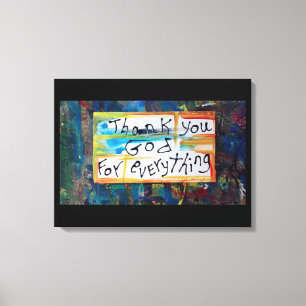 Thank you God Canvas Print