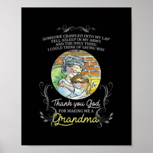 Thank You God For Making Me A Grandma  Poster