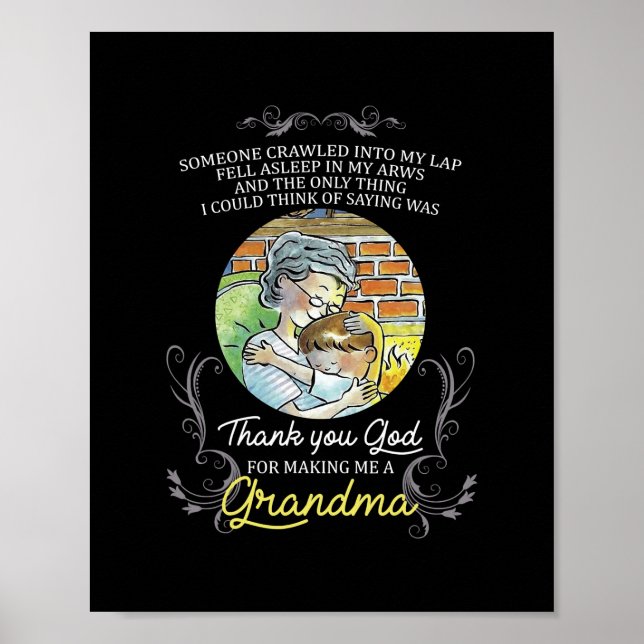 Thank You God For Making Me A Grandma  Poster (Front)
