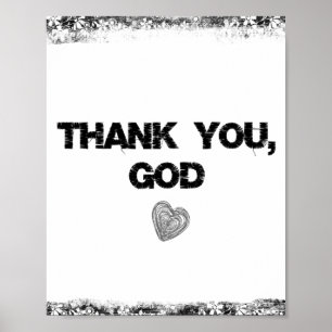 Thank You God Quote Poster