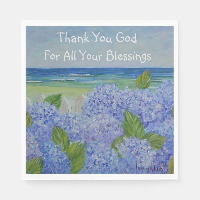 Thank You God Seashore Napkin (Front)