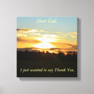 Thank You God Stretched Canvas Print