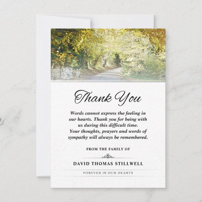 Thank You Gold Autumn Trees Words Cannot Express (Front)