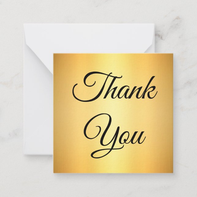 Thank you, gold background, custom card (Front)