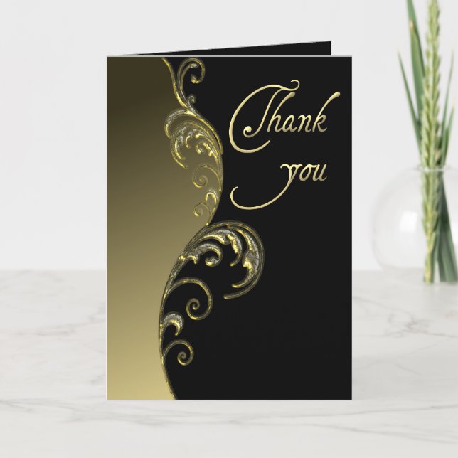 Thank You ~ Gold & Black Card (Front)
