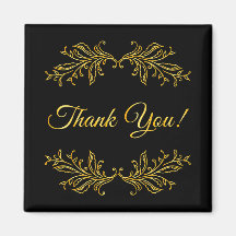 Thank You Gold Effect on Black Thank You