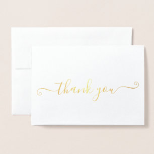 thank you gold foil foil card