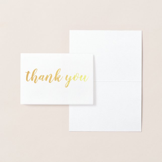 thank you gold foil script foil card (Display)