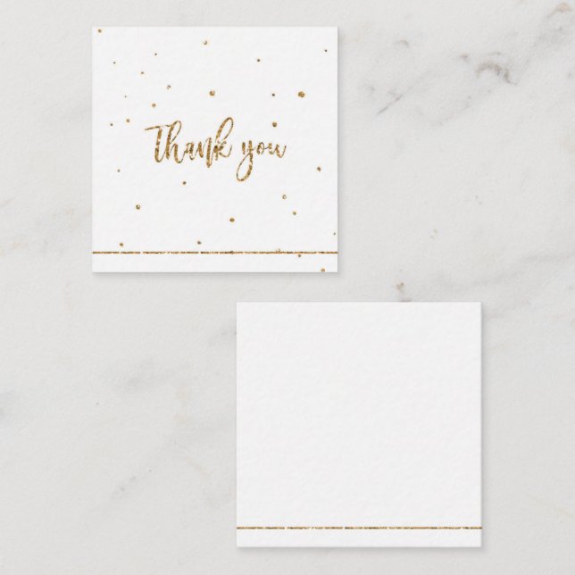 Thank you gold glitter with line card (Front/Back)
