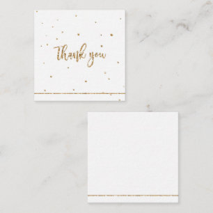 Thank you gold glitter with line card