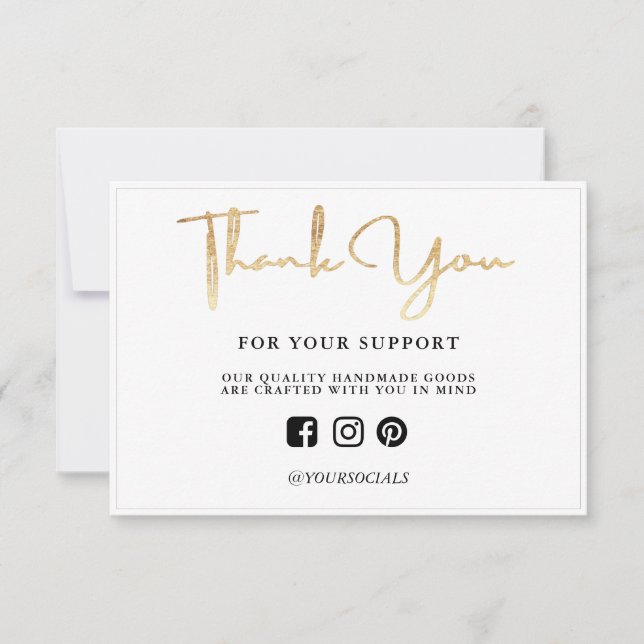 Thank you Gold Light Custom Media Insert (Front)