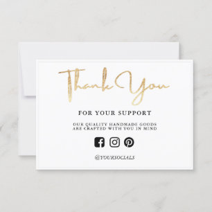 Thank you Gold Light Custom Media Insert