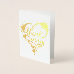 thank you gold lights foil card