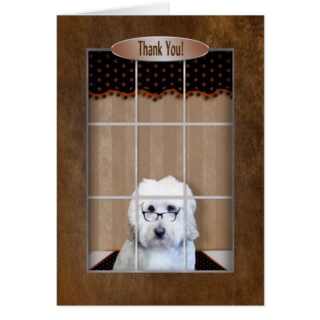Thank You  - Golden Doodle - Window (Front)