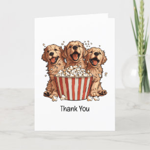 Thank You Golden Retriever Dogs Movie Popcorn Card