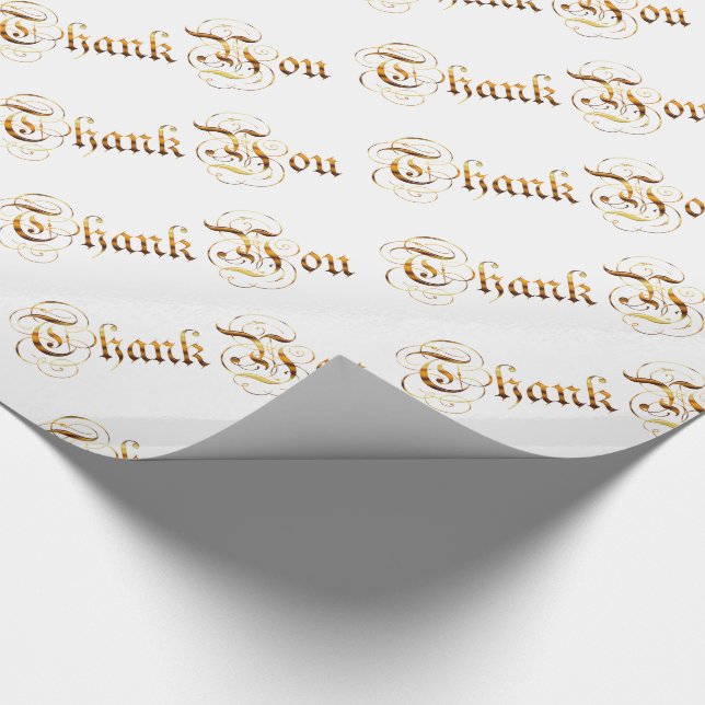Thank you. golden text. wrapping paper (Corner)