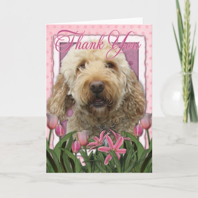 Thank You - Goldendoodle Card (Front)