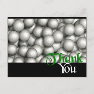 Thank You Golf Balls Postcard