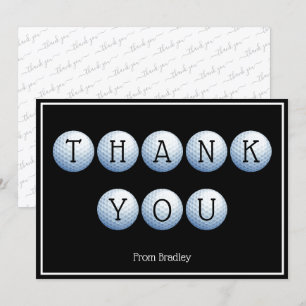 Thank You Golf Custom Personalised Card