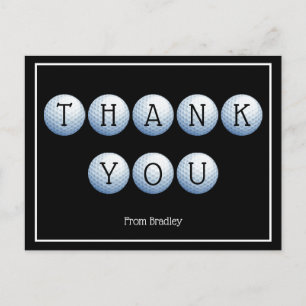 Thank You Golf Custom Personalised Postcard