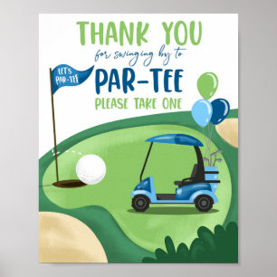 Thank You Golf Par-Tee Boy Birthday Sign