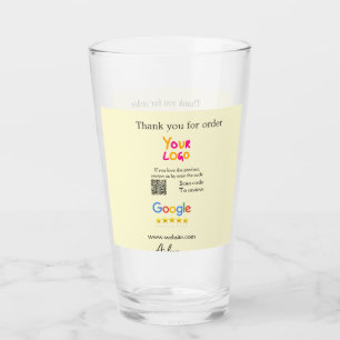 Thank you Google review scan QR business Glass