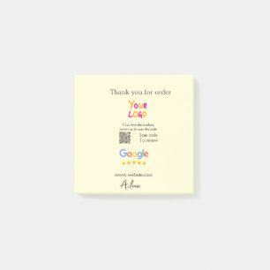 Thank you Google review scan QR business Post-it Notes
