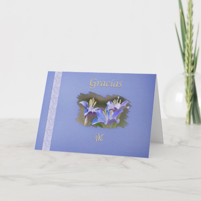 Thank you, Gracias, Spanish Thank You Card (Front)