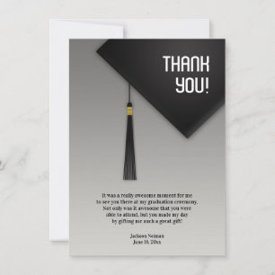 Thank You Graduation Black Hat Card