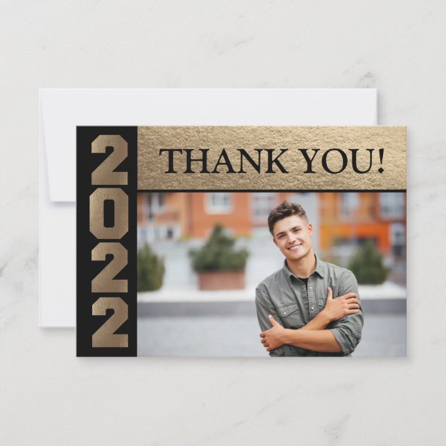 Thank You Graduation Class 2022 Black Gold (Front)