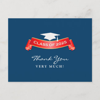 Thank You Graduation Class of 2025 Postcard
