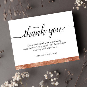 Thank You Graduation Gold Foil Thank you Note Card