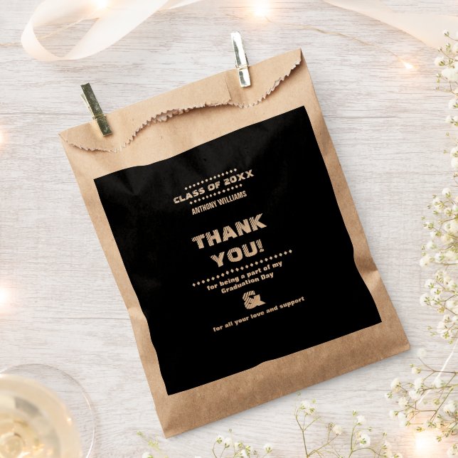Thank You | Graduation Party Custom  Favour Bags (Clipped)