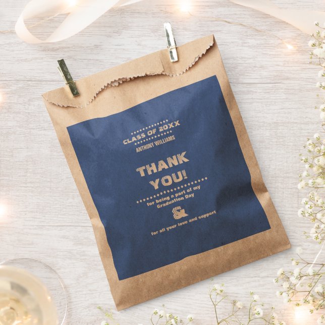Thank You | Graduation Party Custom Favour Bags (Clipped)