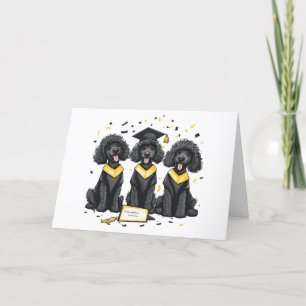 Thank You Graduation Standard Poodle Dogs Card