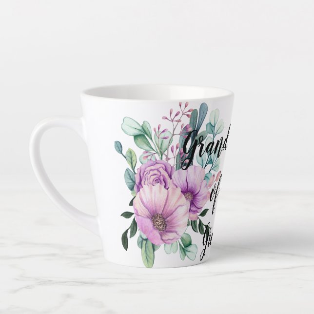 Thank You Grandmother Groom or Bride Purple Latte Mug (Left)